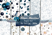 Watercolor Paper Set - Blue Marine