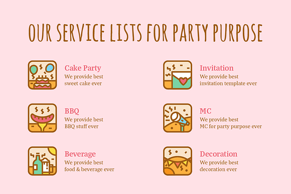 Party Icon Set in Graphics - product preview 1