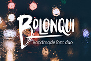 Bolonqui - handmade font duo