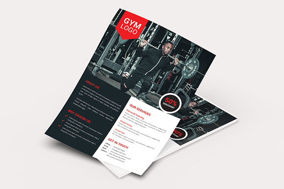  Fitness flyer template  in Flyer Templates - product preview 2