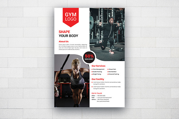 Fitness Flyer Template in Flyer Templates - product preview 1