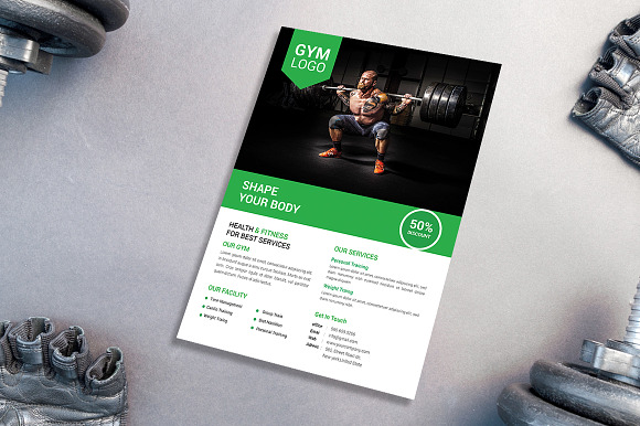  Fitness Flyer Template in Flyer Templates - product preview 4