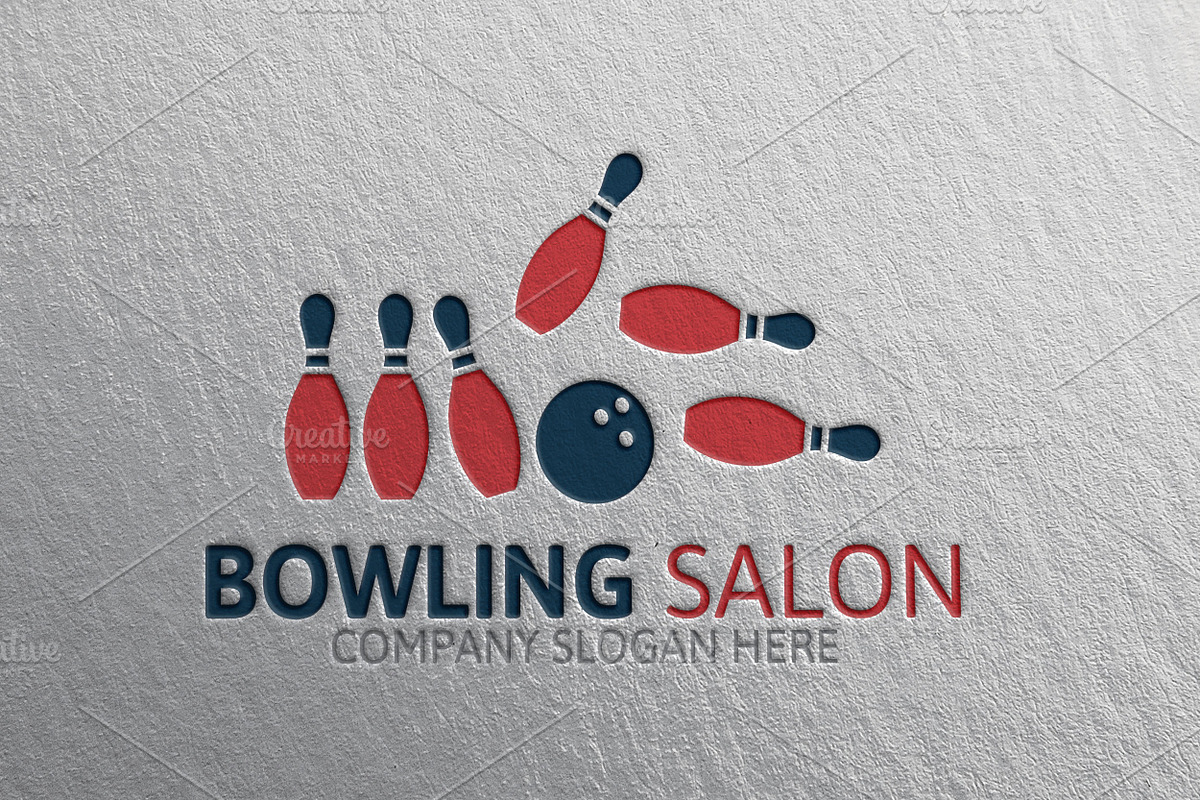Bowling Sport Salon Logo in Logo Templates - product preview 8