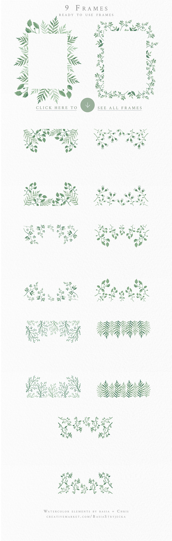 Leafy Foliage - Watercolor Leaves in Illustrations - product preview 2