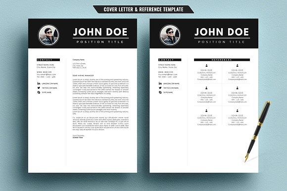 Professional Resume/CV Template in Resume Templates - product preview 2