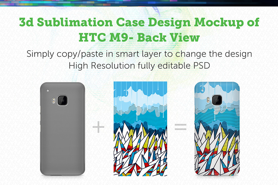 HTC ONE-M9 3d Sublimation Mock-up