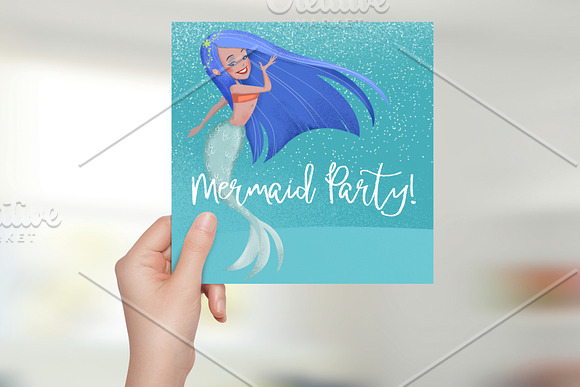 Splash! Cute Mermaid Clip art in Illustrations - product preview 2