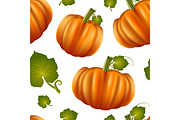 Pumpkins Seamless Pattern Background