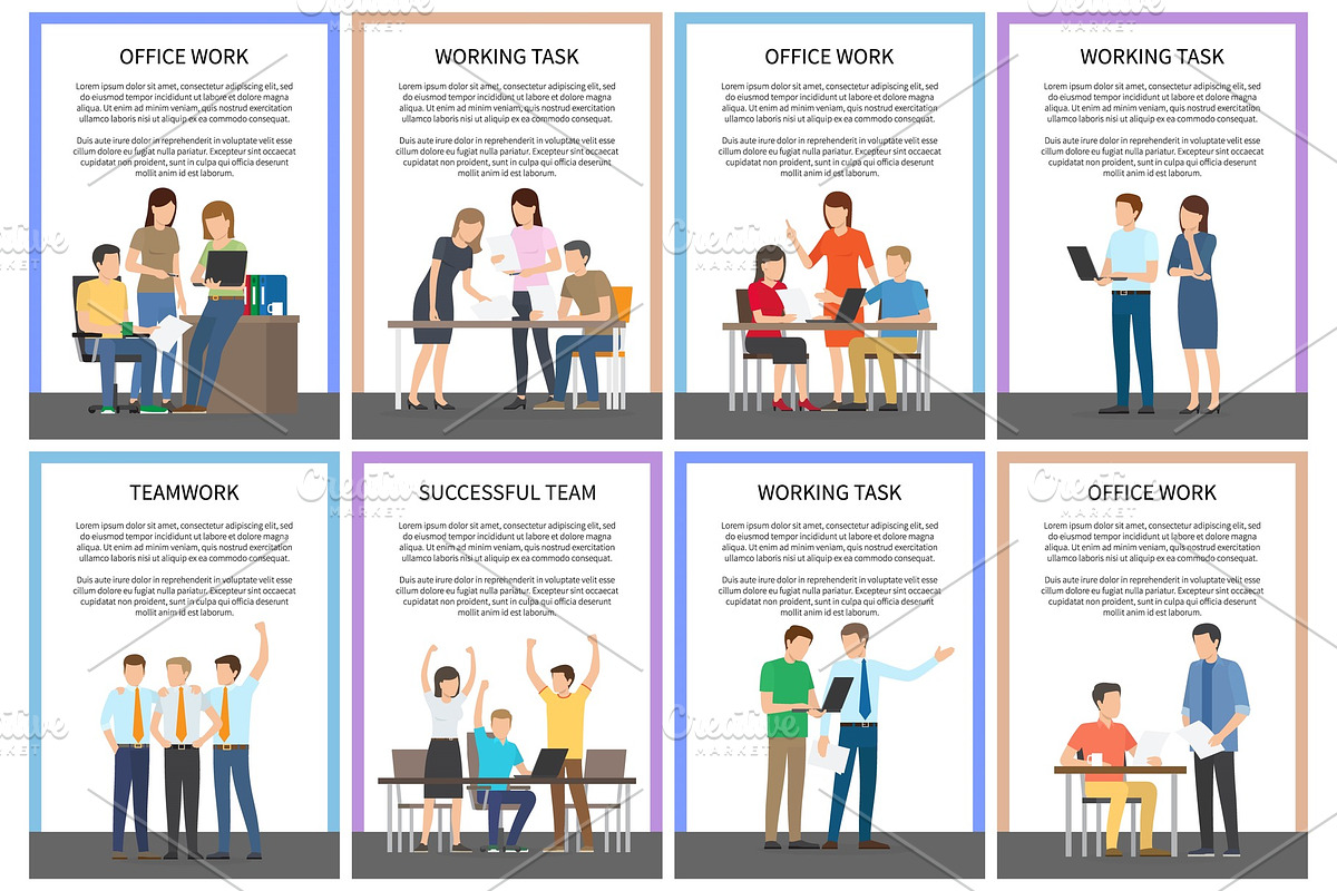 Office Work and Working Task Vector in Illustrations - product preview 8