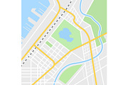 City map illustration for navigation