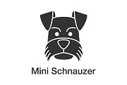 Miniature schnauzer glyph icon