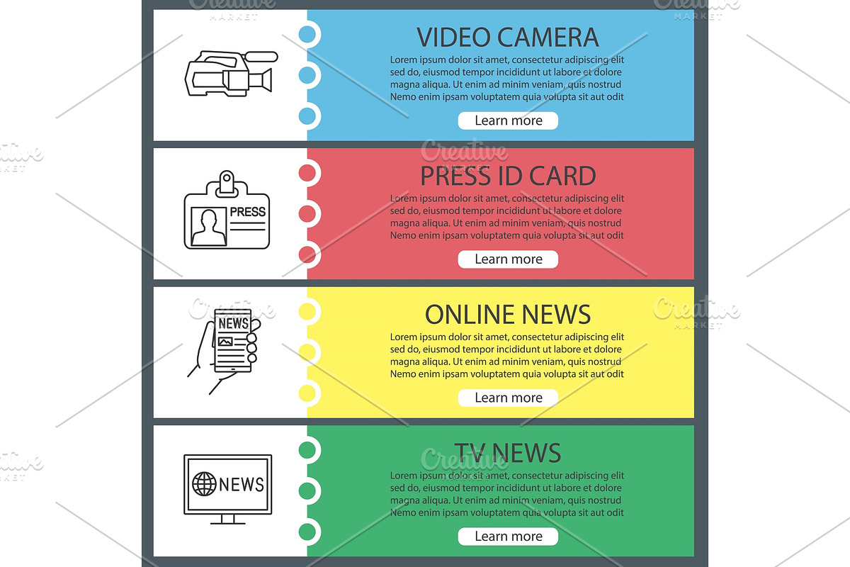 Mass media web banner templates set in Product Mockups - product preview 8