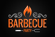 Barbecue party vintage logo.
