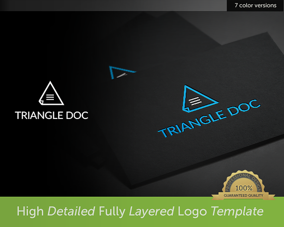 Triangle Document Logo Template in Logo Templates - product preview 3