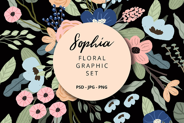 Sophia - Floral Graphic Set