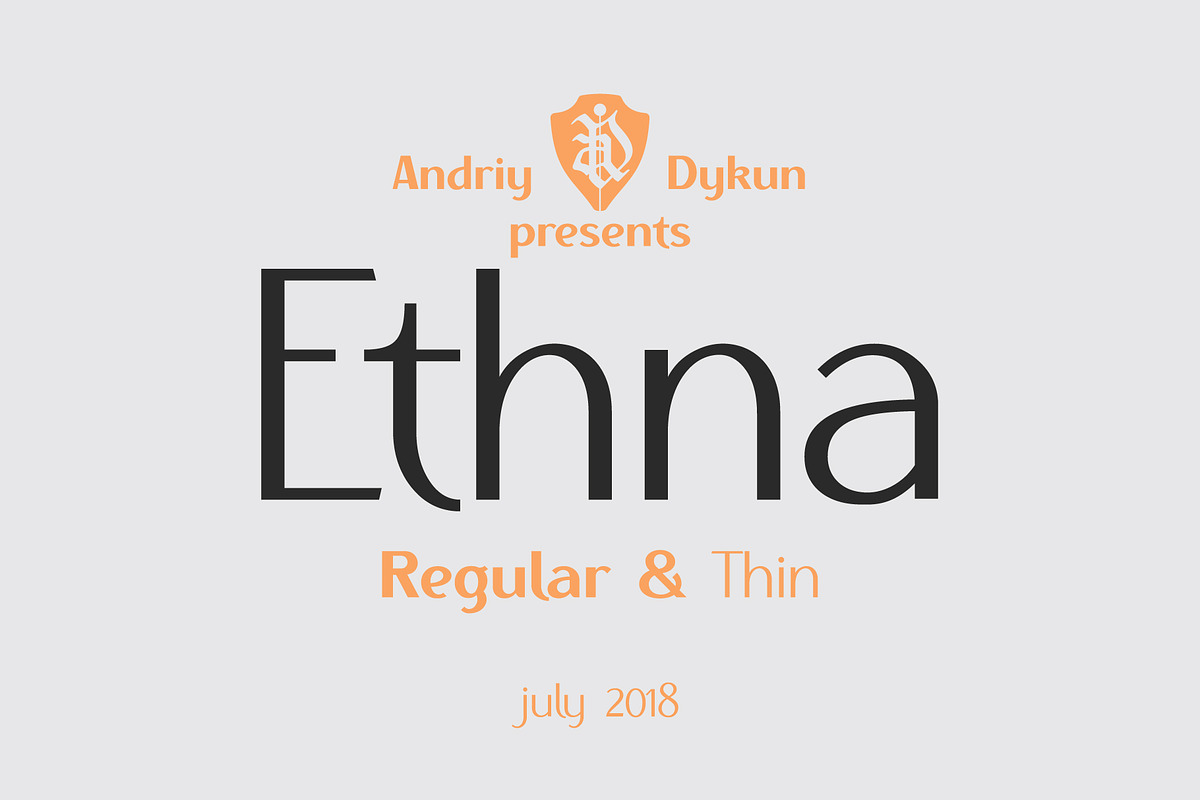 Ethna regular & thin in Sans-Serif Fonts - product preview 8