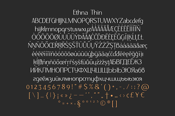 Ethna regular & thin in Sans-Serif Fonts - product preview 2