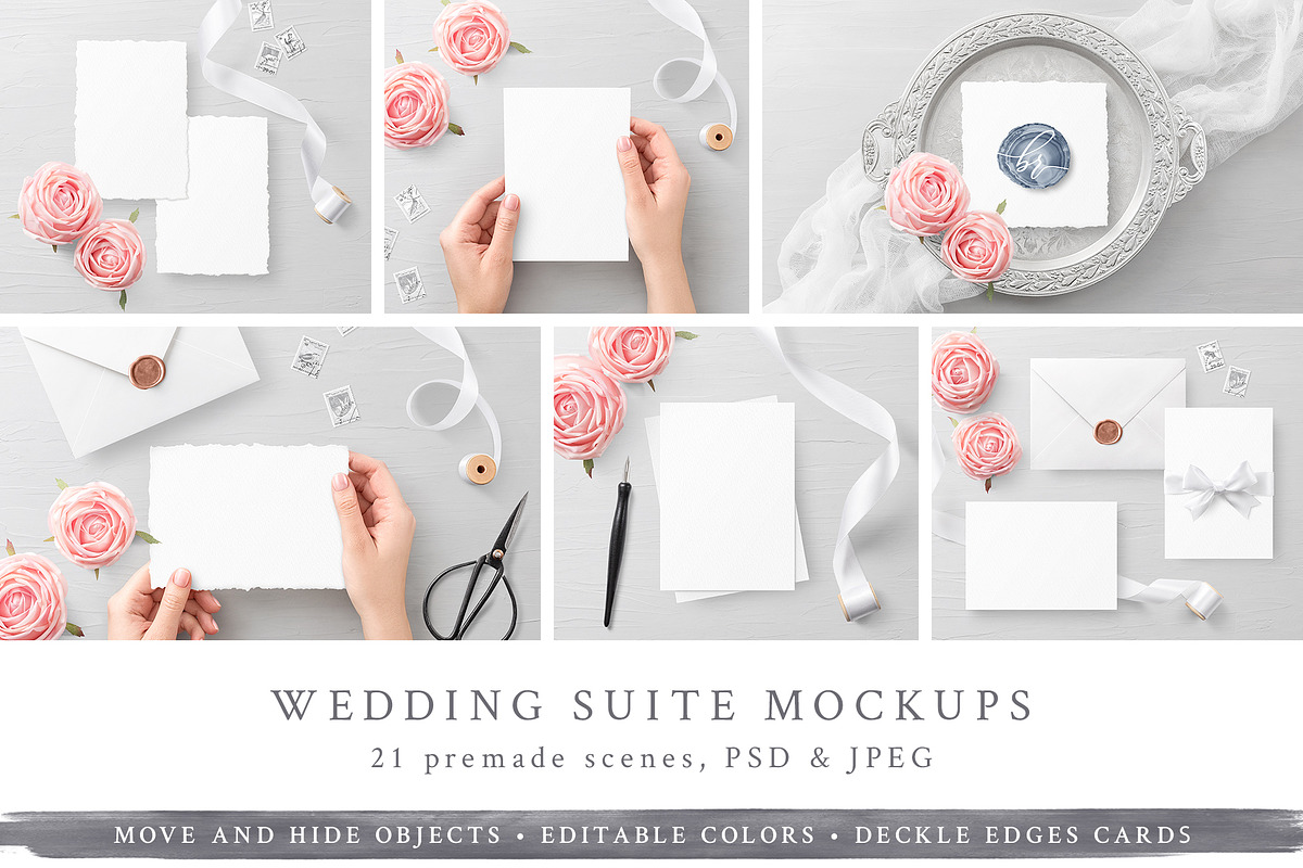 Wedding Suite Mockups in Print Mockups - product preview 8