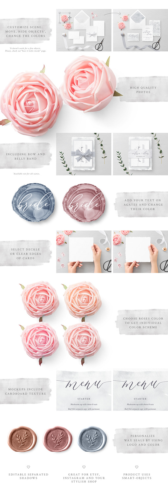 Wedding Suite Mockups in Print Mockups - product preview 2