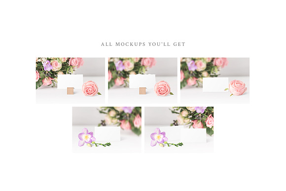 Wedding Place Card Mockups in Print Mockups - product preview 5