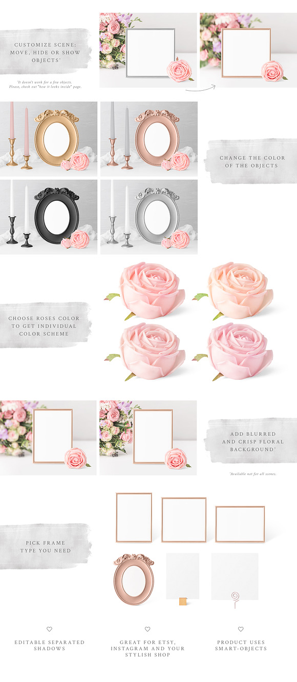 Wedding Table Number / Frame Mockups in Print Mockups - product preview 4