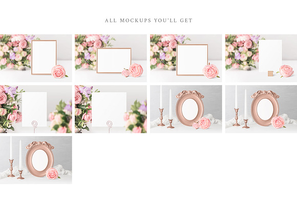 Wedding Table Number / Frame Mockups in Print Mockups - product preview 5
