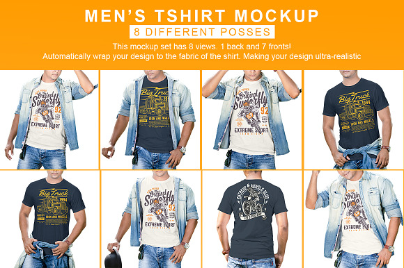 Mens Tshirt Mockup Vol 1.5.1.1 in Product Mockups - product preview 1