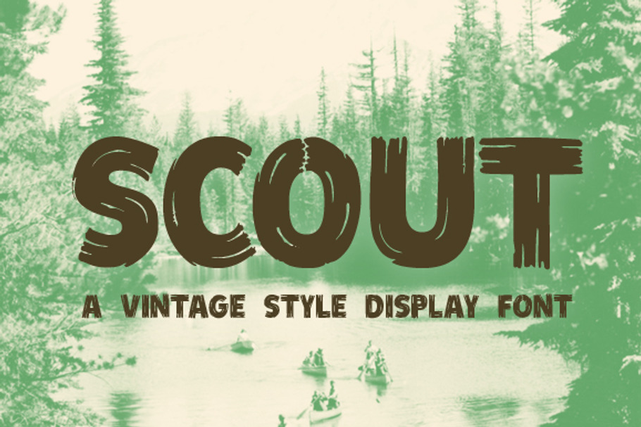Scout - Vintage Style Display Font in Display Fonts - product preview 8