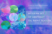 SET OF ABSTRACT OIL PAINT TEXTURES 