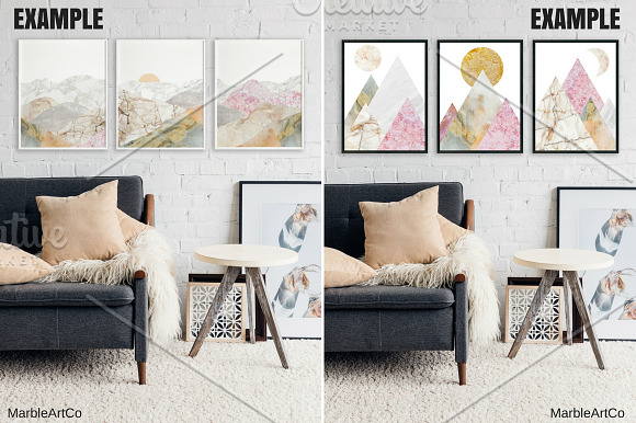 Picture Frame Set Of 3 Mockups in Print Mockups - product preview 3