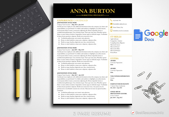 Professional Modern Resume Template in Resume Templates - product preview 1
