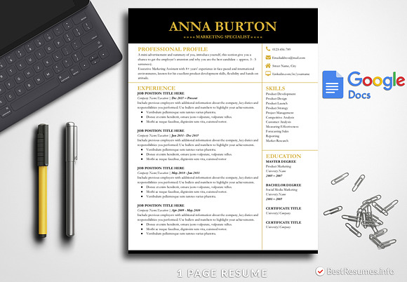 Professional Modern Resume Template in Resume Templates - product preview 2
