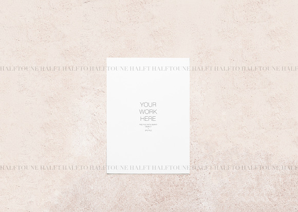 5x7 Mockup, Pink Pastel Paper Mockup in Graphics - product preview 3