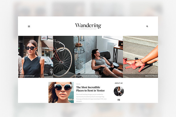 Wandering - A Comprehensive Blog in WordPress Blog Themes - product preview 1