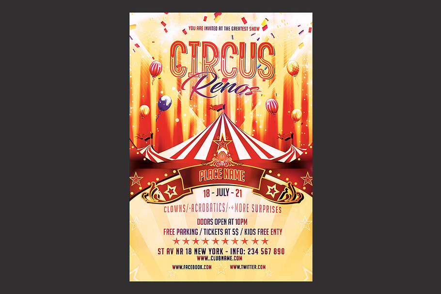 Circus Flyer  in Flyer Templates - product preview 8