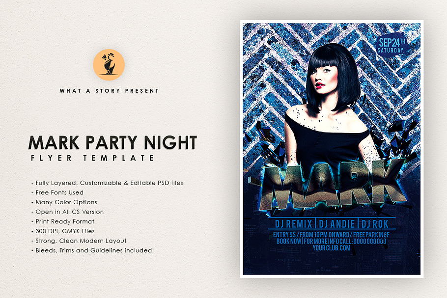 Mark Party Night in Flyer Templates - product preview 8