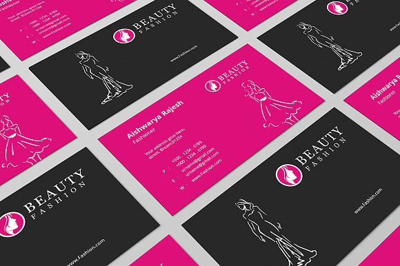 Fashion Business Card in Business Card Templates - product preview 4