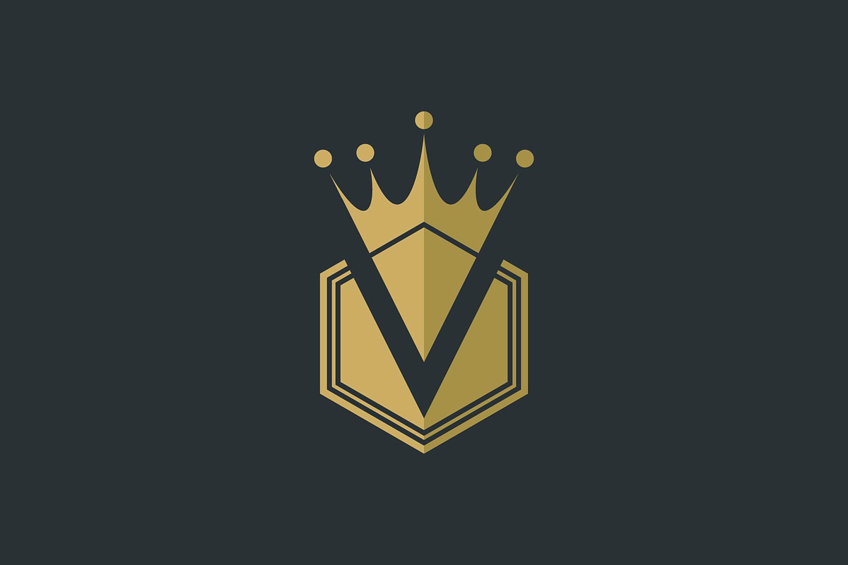 V Royal Crown Logo in Logo Templates - product preview 8