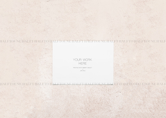 Card Mockup Soft Pink Stone Texture in Graphics - product preview 1
