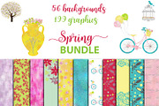 Spring BUNDLE graphics + backgrounds