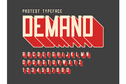 Protest display font design