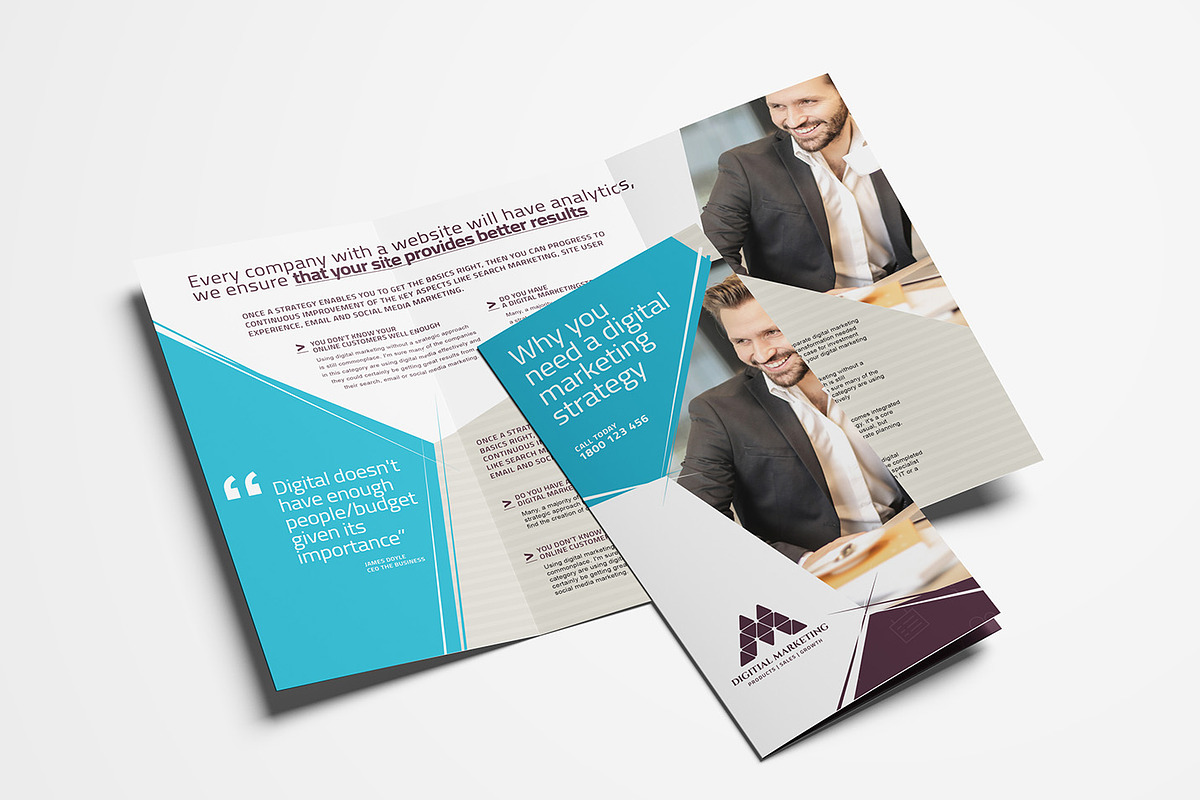 Digital Marketing Tri-Fold Brochure in Brochure Templates - product preview 8