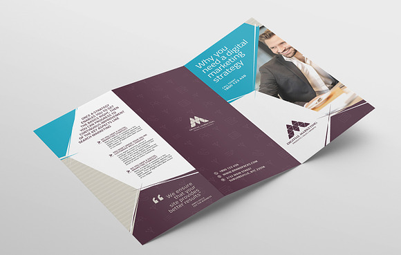 Digital Marketing Tri-Fold Brochure in Brochure Templates - product preview 3