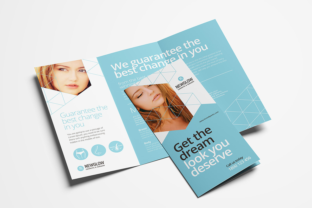 Cosmetic Trifold Brochure in Brochure Templates - product preview 8