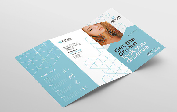 Cosmetic Trifold Brochure in Brochure Templates - product preview 3