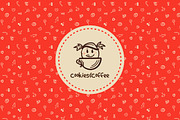 Cookies&Coffee. Doodle Logo