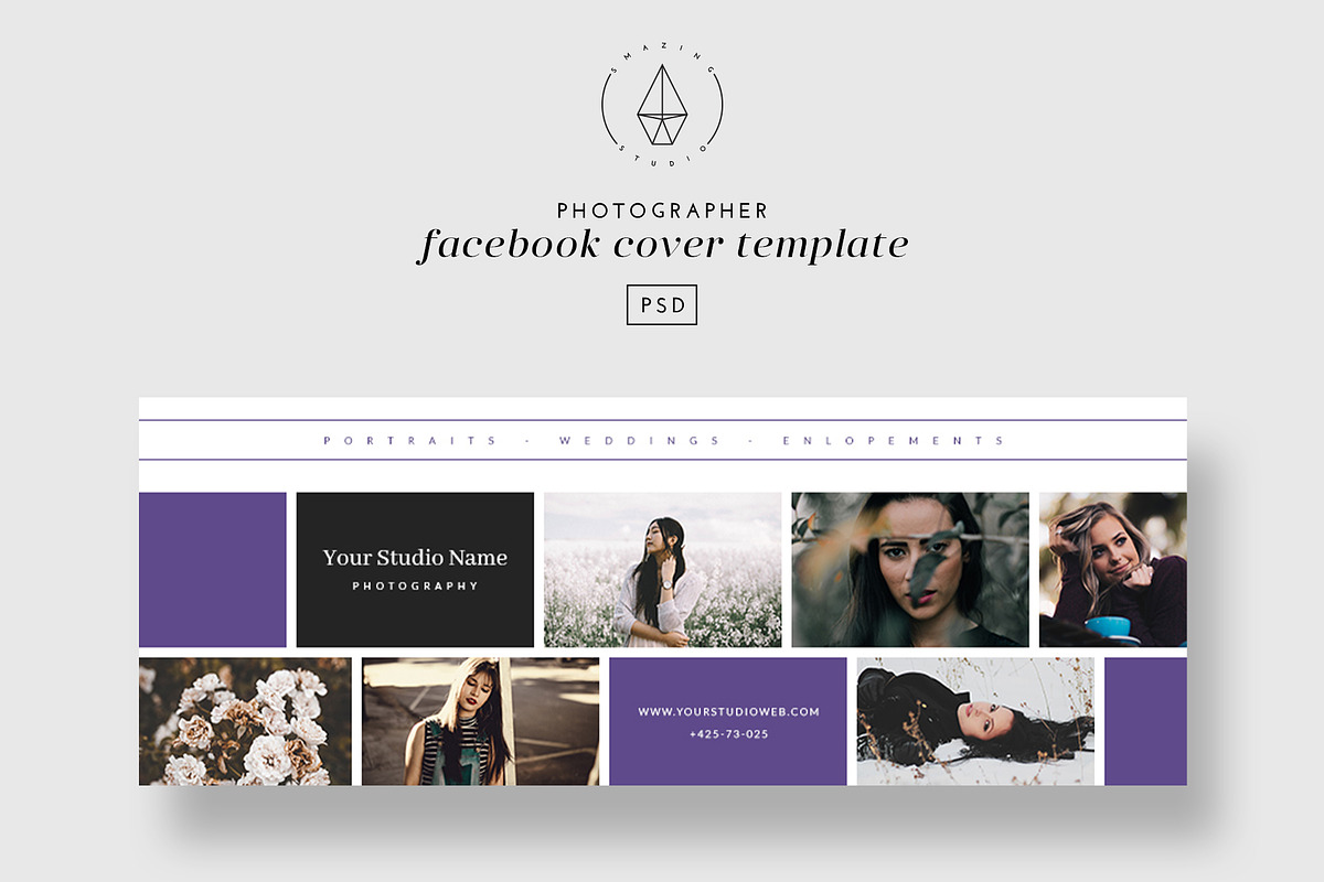 Photographer Facebook Cover in Facebook Templates - product preview 8