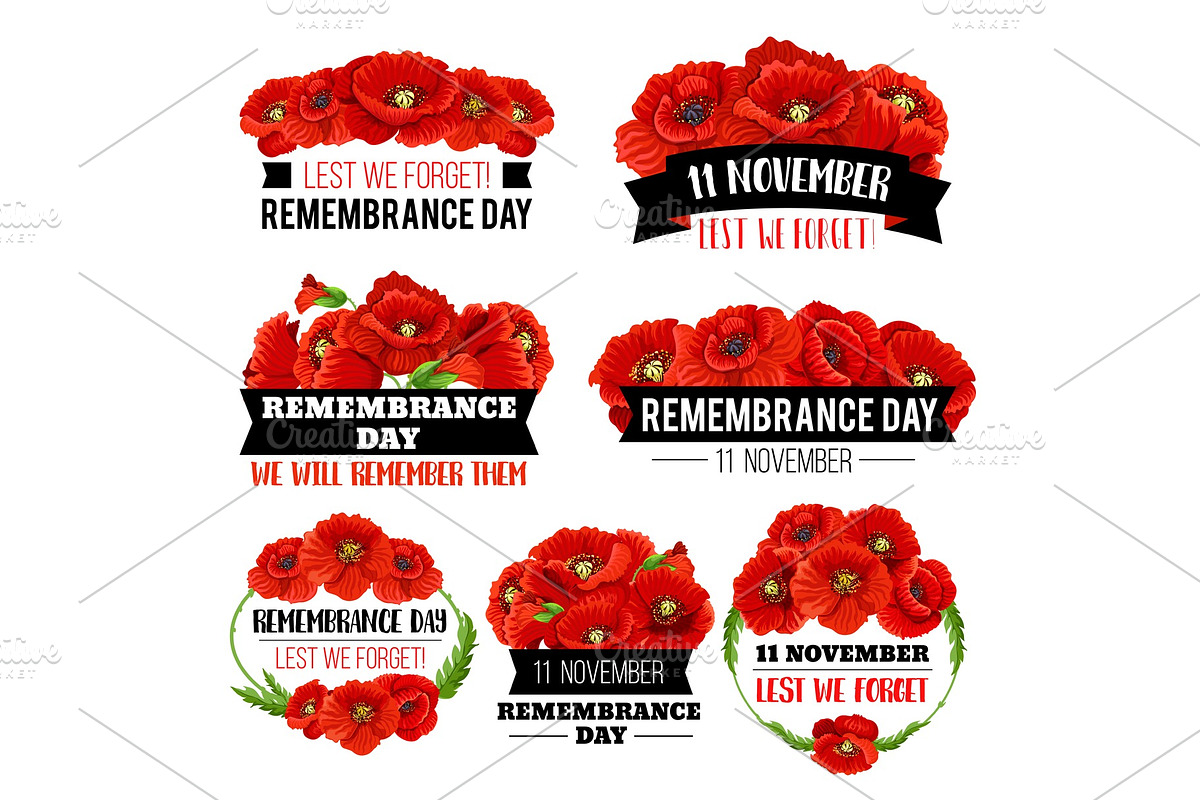Poppy flower for Remembrance Day in Illustrations - product preview 8