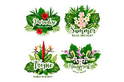 Tropical paradise for summer design