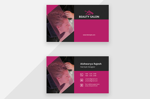 Salon Business Card in Business Card Templates - product preview 1